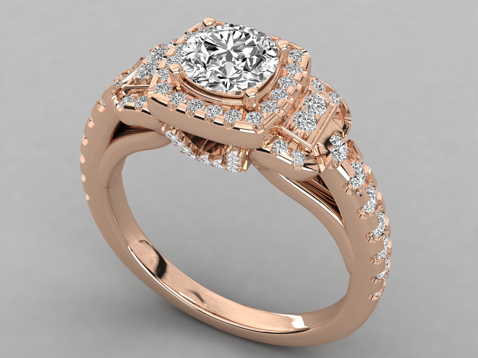 Rose Gold Plated Sterling Silver Ring