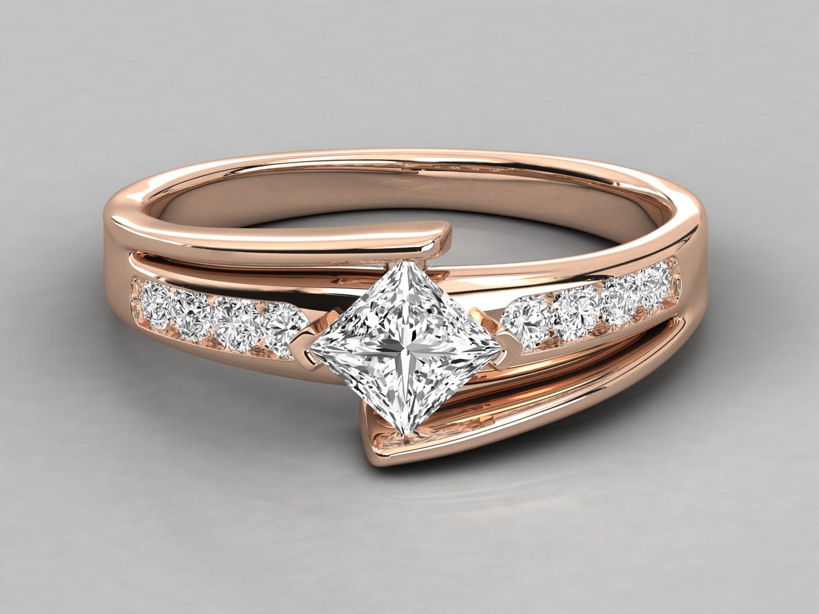 Rose Gold Plated Sterling Silver Ring